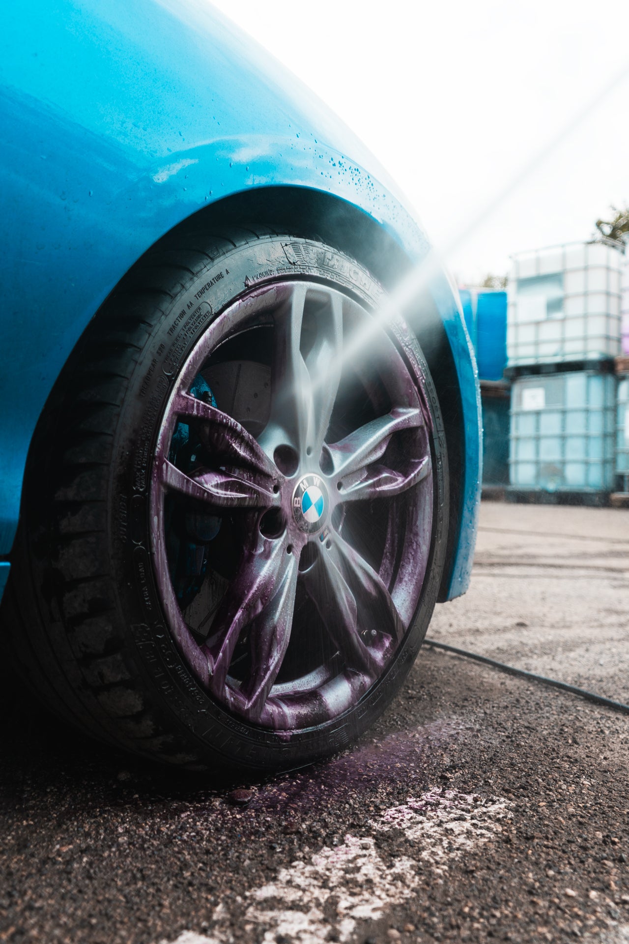 iron fallout remover bleeding on m135i alloy wheel jet wash washing off